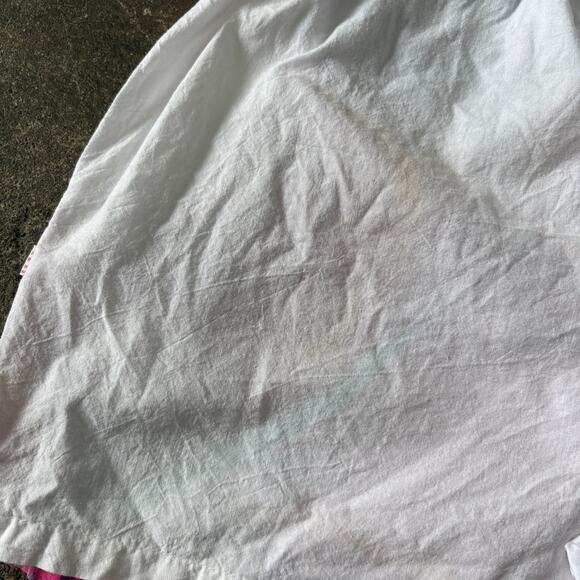 Vintage What a Melon! Shorts Womens M White Hawaiian Hibiskiss Stretch Waist 3" - Picture 9 of 9